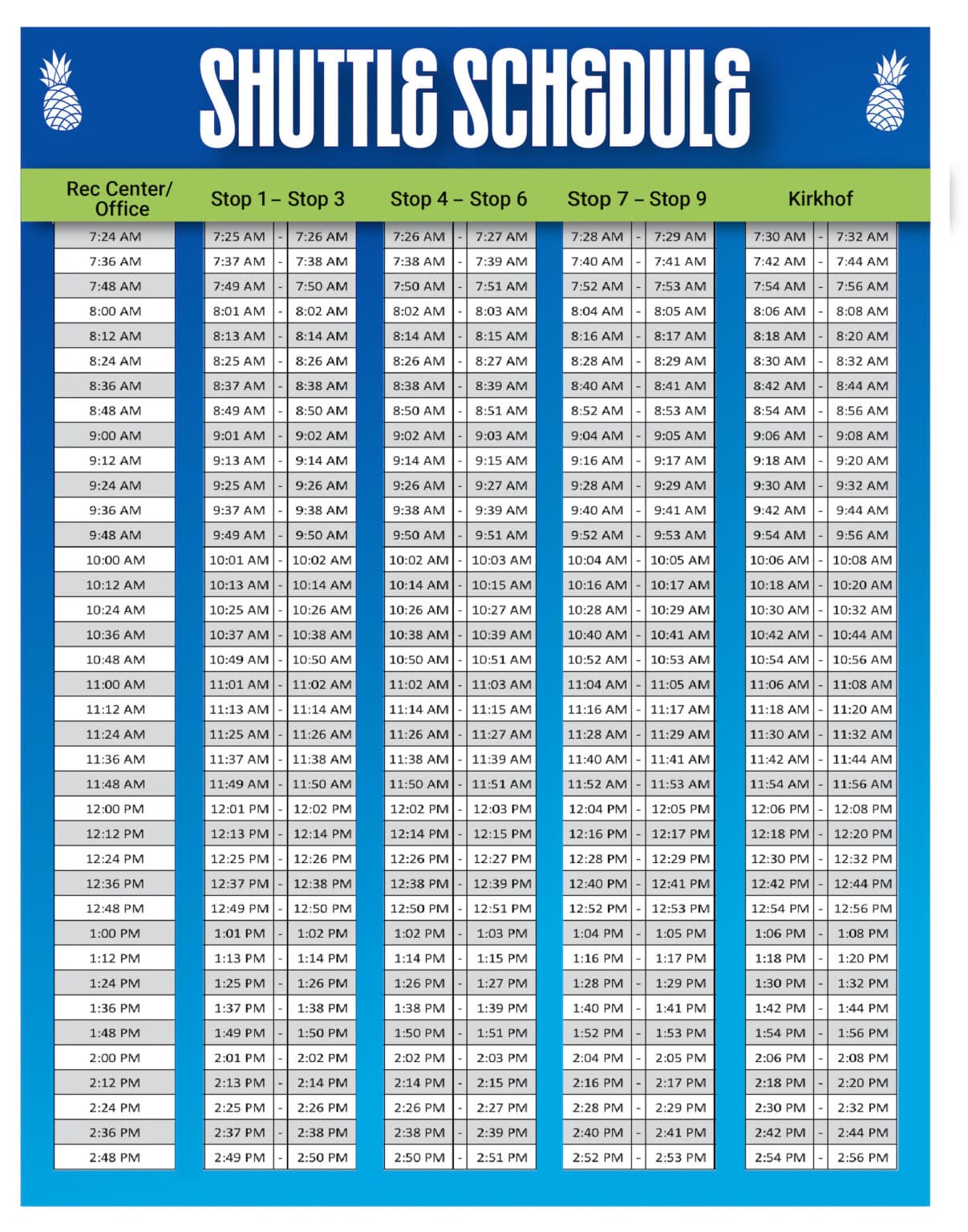 Shuttle Campus View Housing