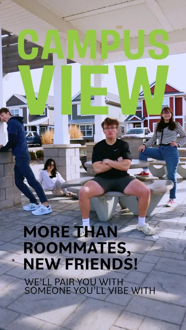 Still looking for a place to live? 🏡 We’ve got spots left at Campus View! Come take a tour and let us help you find your perfect roommate 👯‍♀️✨ Your ideal college home is waiting 💫